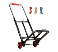 Qianly Chariot Pliable Diable de Luggage Plateforme Métal Poignée Télescopique Roues Pliantes Adapté Employé Bureau Déplacements Personnels, Tuyau 28mm PU Roue