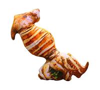 Qianly Coussin Peluche Simulation Alimentaire Oreiller Créatif Poulet 3D Mignon Rempli Doux Convenable Décoration Maison Bureau Cadeau Enfant, Calamar moyen