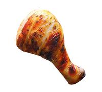 Qianly Coussin Peluche Simulation Alimentaire Oreiller Créatif Poulet 3D Mignon Rempli Doux Convenable Décoration Maison Bureau Cadeau Enfant, Cuisse de Poulet Moyenne