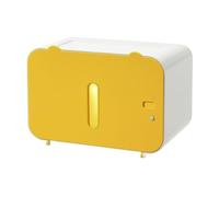 Qianly Distributeur Mural Papier Toilte Toucher Compact Distributeur Mural Papier Toilte Tige Télescopique Adhésif pour Toiltes, Jaune