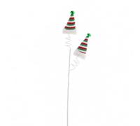 Qianly Élément Décoratif Noël à Tige Artificiel Qu Décoratif Noël Réaliste Accessoire Décoration Festive pr, Chapeau B
