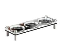Qianly Espresso Tamper Station Support pour Accessoires de Café Organiseur de Tamper Support de Rangement en Acier Inoxydable et Acrylique avec Design, Une Seule Couche