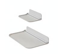 Qianly Étagère Murale Pliante Peu Encombrante Étagère Murale Rabattable Facile à Installer pour Cuisine, Petit + Grand, Blanc