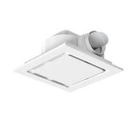 Qianly Extracteur Plafond avec Clapet Anti-Retour Économique En Énergie Extracteur D'air avec Clapet Anti-Retour Polyvalent, 12 Pouces, Panneau Carré Blanc