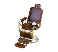 Qianly Fauteuil de Barbier Miniature Modèle Métal Rétro pour Collection Chaise En Fer pour Décoration Artisanale Convient à La Maison Espace de Travail Colle, Large Round
