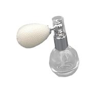 Qianly Flacon Pulvérisateur de Poudre 12 Ml Vide, Design Rétro, Idée Cadeau, Bouchon En Aluminium Transparent Anti-obstruction, Petit Format pour Huiles Esse, Blanc