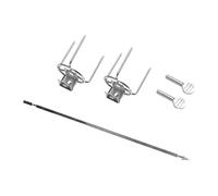 Qianly Fourchette à Poulet Rotative, Support à Rôtir pour Poulet, Gril à Broche, Kit de Rôtisserie pour Patio Extérieur, 34 cm