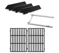 Qianly Grille Cuisson avec Brûleurs Robuste Plaques Protection Thermique Antiadhésif Pare-Flammes pour Bricoleurs, Barbecue