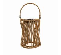 Qianly Lanterne Solaire Chaleureuse Luminaire Structure Tressée Ajrée, Lanterne Solaire Poignée, D'extérieur, pr, Terrasse, n