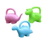 Qianly Lot de 3 Arrosoirs pour Enfants en Forme d'animaux, avec Poignée Confortable, Arrosoirs Plastique Éléphant Rose, Cheval Vert, Dinosaure Bleu pour Fille et Garçon, 1.5L