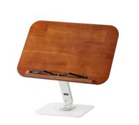 Qianly Lutrin Lecture avec Pinces à Pages Ergonomique Porte-Livre avec Pinces à Pages Robuste Porte-Livre Réglable pour Lecteurs, Étu, Support Rotatif En Bois De Chêne Réglable