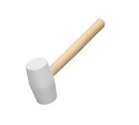 Qianly Maillet En Caoutchouc Blanc, Tête de Maillet Confortable pour Le Travail Du Bois, de Carrelage, Le Camping Le Bricolage, 250g