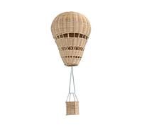 Qianly Montgolfière Décorative En Rotin, Accessoire Photo, Décoration Murale à Suspendre pour Enfants, Vitrine, Chambre D'enfant, Salon, Bureau, 30 Cm X