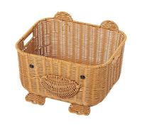 Qianly Panier Tressé En Forme D'ours, Panier à, Panier de Service, Panier à Biscuits, Panier à Pâtisseries pour Buffets, Fêtes, Petits Déjeuners, Ma, S