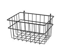 Qianly Panneau Perforé Mural, Porte-outils, Panier Métallique, Organisateur En Métal, étagère à Crochets, Boîte de Rangement pour La Maison, Le Garage, La Sa, L Black