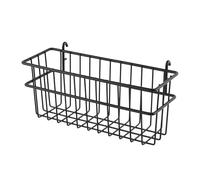 Qianly Panneau Perforé Mural, Porte-outils, Panier Métallique, Organisateur En Métal, étagère à Crochets, Boîte de Rangement pour La Maison, Le Garage, La Sa, S Black