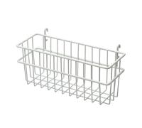 Qianly Panneau Perforé Mural, Porte-outils, Panier Métallique, Organisateur En Métal, étagère à Crochets, Boîte de Rangement pour La Maison, Le Garage, La Sa, S White