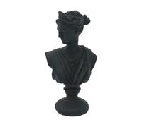 Qianly Petite Statuette de Buste de Dieu Grec, Décoration de Bureau Polyvalente pour Coiffeuse, Sculpture de Tête En Résine à Surface Lisse, Vénus Noire