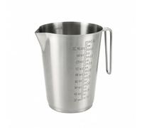 Qianly Pichet Gradué avec Poignée Acier Inoxydable Verre Gradué En Inox Incassable Pichet pour Cuisiniers, Baristas, 5L