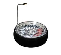 Qianly Plateau Trnant Lampadaire | Cvercle En Acrylique Transparent, Compact, Présentoir Plateau Trnant, pr Bureau, Rouge,