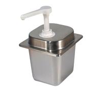 Qianly Pompe Distributrice de Sauce, Flacon Pompe à épices, Station de Dosage D'assaisonnements pour Salades de 2,3 L, Flacon de Sirop avec Pompe, 20cc