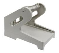 Qianly Porte-étiquettes pour Bureau Support D'Étiquettes Universel Compatible Imprimante Thermique Panier Détachable Compact pour Rouleaux et Pliés Matériau, Blanche