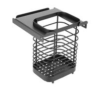 Qianly Porte- Support à Ustensiles Panier Égouttoir Acier Inoxydable Multifonction Convient Aux Campeurs Randonnées Fêtes En Plein D'Ext, Noir