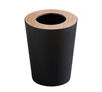 Qianly Poubelle Salle de Bain Intérieure Poubelle Grande Poubelle Ouverture Ronde Poubelle Toilette Poubelles pour Salle de Bain à Domicile, 7L Noir
