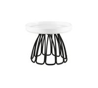 Qianly Présentoir à Dessert Plateau Rond Base en Fil Métallique Élégant Support à Pâtisseries Style Européen Multifonctionnel pr s, XS, Jupe À Volants