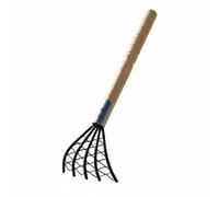Qianly Râteau à Palourdes de Plage Râteau à Sable Griffe Outil de Creusage Râteau de Jardin Cinq Griffes Courbées pour Soulever , Râteau À Palourdes Long avec Filet