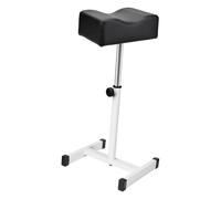 Qianly Repose-Pieds Réglable Tabouret Manucure Pédicure Support Antidérapant Structure Métallique Mousse Confortable Adapté Au Salon de Beauté Spa Massage Ma, Noir