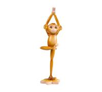 Qianly Statue de Singe Yogi, Sculpture Animale de Collection, Figurine Décorative En Résine pour Bureau, Vitrine Ou Entrée, Support à Une Jambe