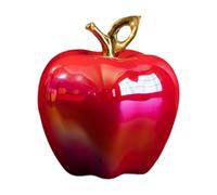 Qianly Statue Sculpture de Fruits Art Artisanat Moderne Céramique Figurine de Fruits Ornement pour Salon Décoration de Noël, Rouge