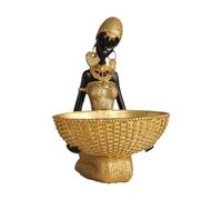 Qianly Statuette Décorative de Femme Africaine, Sculpture de Femme Africaine, Style C
