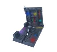Qianly Support de Rangement pour Jouets avec éclairage Intégré et Emboîtable. Installation Facile. Présentoir Lumineux pour Maquettes et Autres Supports de L, 15,5 cm x 22 cm x 16,5 cm