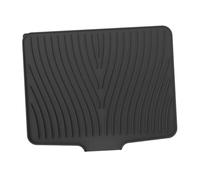 Qianly Tapis D'évier, Tapis égouttoir à Vaisselle, Tapis de Drainage, Tapis de Protection D'évier Compact et Résistant Aux Hautes Températures, Tapis, Noir