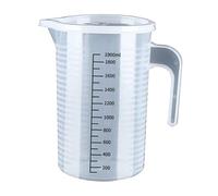 Qianly Tasse à Mesurer Alimentaire Multifonction Transparente avec Couvercle, Idéale pour La Cuisine, Le Thé et Le Café, 2000ml