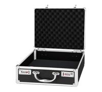 Qianly Valise Outil Mallette de Rangement Boîte Aluminium Cadre Renforcé Antichoc avec Serrure Sécurisée et Poignée Adaptée pour Outils Documents Passeports, M