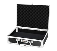 Qianly Valise Outil Mallette de Rangement Boîte Aluminium Cadre Renforcé Antichoc avec Serrure Sécurisée et Poignée Adaptée pour Outils Documents Passeports, S