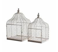 Qianly Vintage Style Cage Porte-Bougie Oiseau Photophore Lanterne Décorative Centre de Table en Fer Forgé Rustique à Finition Patinée Douce pour Ambiance Chaleureuse Suitable pour Mariage Fête Maison