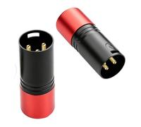 QIANRENON Lot de 2 stabilisateurs de termination DMX 120 Ω 120 Ohm 3 broches XLR Éclairage signaux Résistance Connecteur Plug Connecteurs plaqués or pour systèmes d'éclairage de scène DMX512