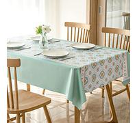 QIAOH Nappe De Table Rectangulaire Anti-Taches 90x150cm, Nappe Rectangulaire Toile Ciree, Nappe Table Basse Carree, Nappe Protection De Table Imperméable pour Table À Manger