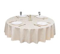 QIAOH Nappe Imperméable Diameter 180cm, Nappe Table Basse Ronde, Nappe Ronde Toile Cirée, Nappe Plastique Ronde, Nappe Elegante pour Table De Cuisine Decoration