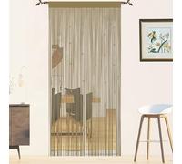 QiBoYuYe Rideau Fil Rideau De Porte en Perles Rideaux Mouche pour Porte Exterieur Moustiquaire Rideau Anti Mouches Exterieur Cloison De Séparation De Pièces (Ecru 90x245cm)