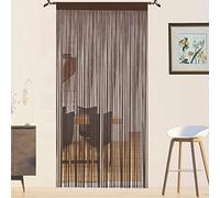 QiBoYuYe Rideau Fil Rideau De Porte Rideaux Anti Mouches Café 90x200cm | Rideau De Porte Fenetre Rideaux Rideau Anti Mouches pour Porte Exterieur Moustiquaire Cloison De Séparation De Pièces