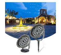 QICBYING Projecteur Rotatif, Projecteur À Faisceau LED, Projecteurs LED pour Arbres À Montage Au Sol 220V, Lampes De Jardin Étanches IP65, Lampe D'extérieur Aménagement Paysager(Yellow,B-15W)