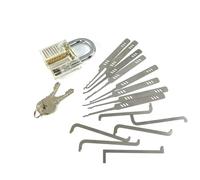 QiDAi Lot de 14 outils de crochetage de serrure avec e tension, crochet unique de déverrouillage adapté aux noyaux de serrure européens (outil avec serrure)