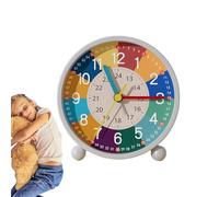 Qidures Réveil Numérique en-fants sans Tic-tac, Réveil Analogique pour Enfant Réveil Éducatif, Réveil d'apprentissage Silencieux Horloge, en-fants Réveil Analogique pour Garçons Et Filles