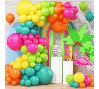 QIFU Arche Ballons Rose Orange, 110 Pièces Ballon Anniversaire Multicolore