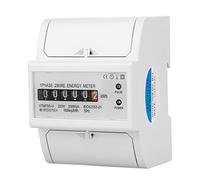 Qiilu compteur defalcateur electrique Compteur Électronique KWh 1Phase Électrique 220V Numérique 1 Phase 2 Fils 4P Compteur Électrique Rail DIN Compteur Électronique KWh Un Compteur Monophasé Électri